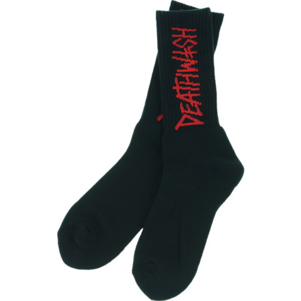 Deathwish Skateboards Deathspray Black / Red Crew Socks | Pepe Caldo ...